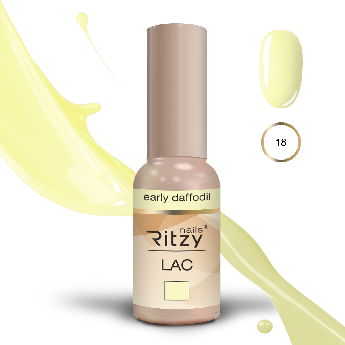 Ritzy Lac 18 Early daffodil gēla laka 9 ml